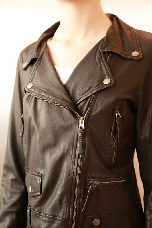 Grace Leather Biker Jacket