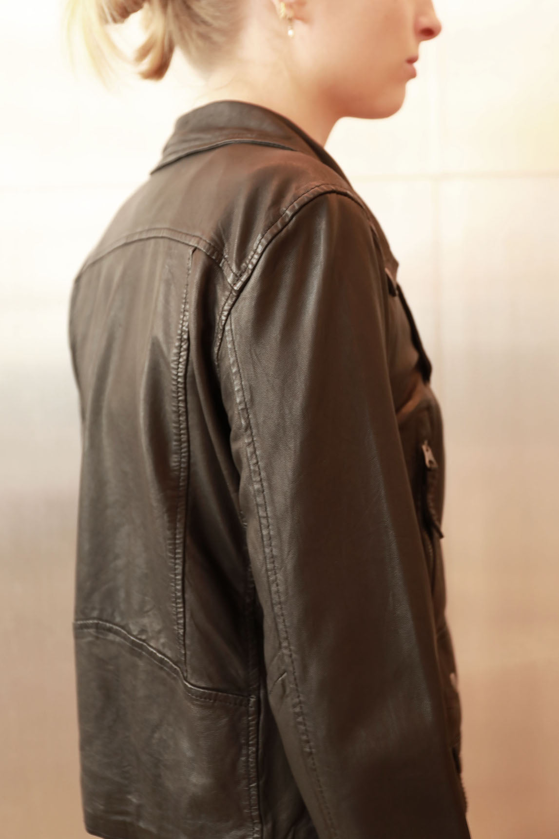 Grace Leather Biker Jacket