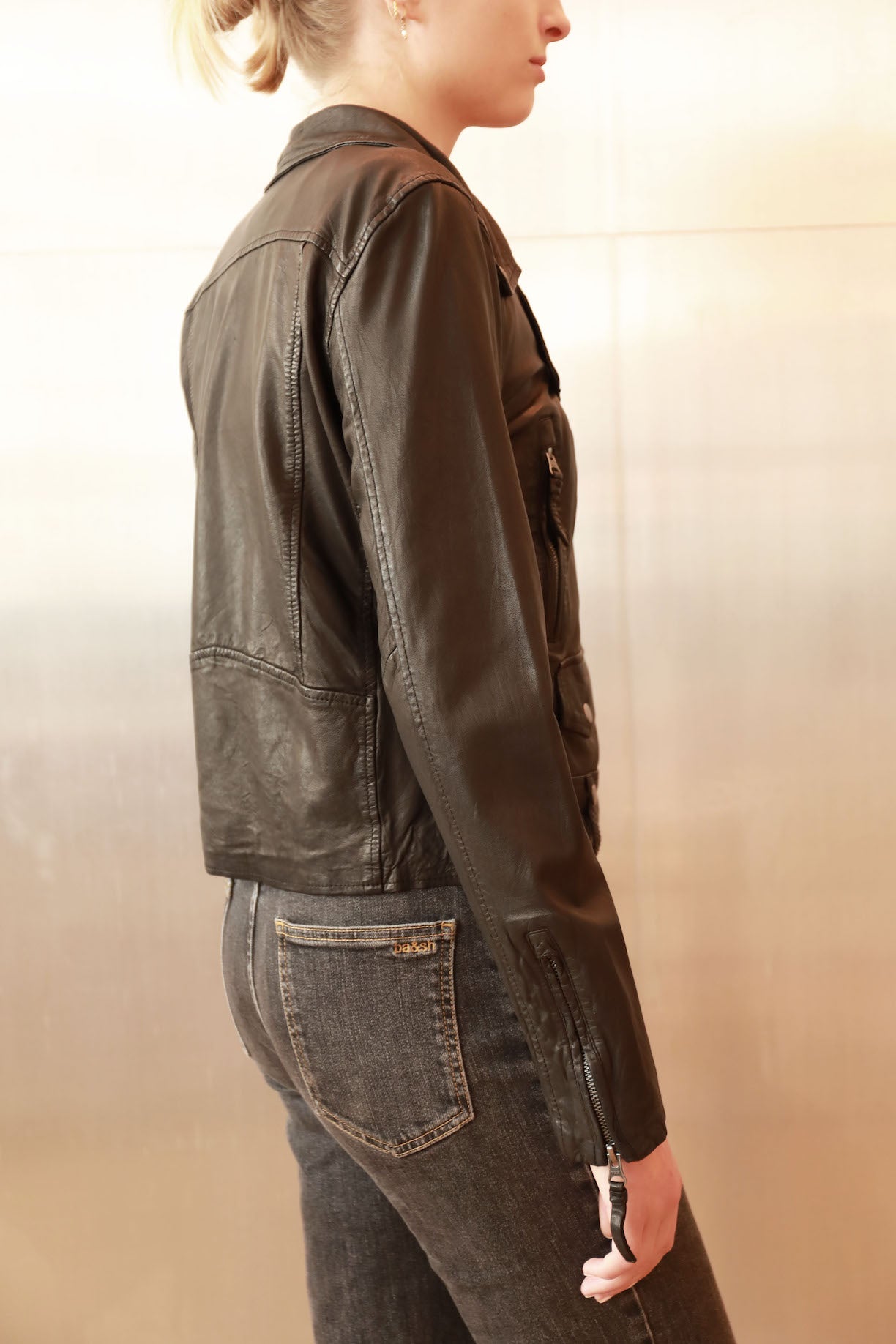 Grace Leather Biker Jacket