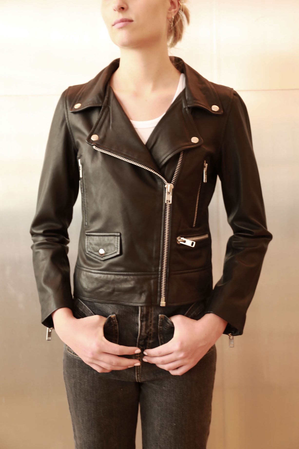 Tina Rocker Leather Jacket